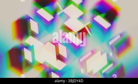 Abstract dispersion geometric shapes 3d render Stock Photo - Alamy
