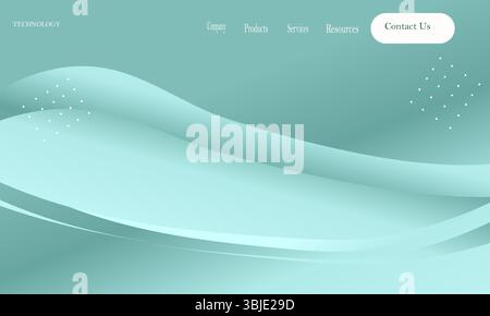 Smooth Gradient Wave Business Abstract Background Vector, Elegant Presentation Design EPS. Stock Vector