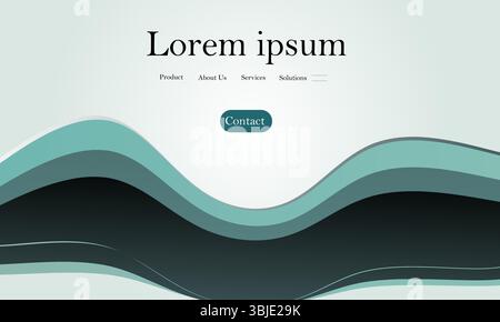 Smooth Gradient Wave Business Abstract Background Vector, Elegant Presentation Design EPS. Stock Vector