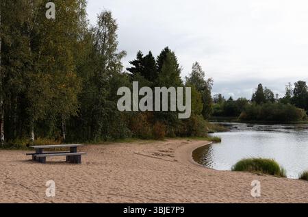 city park in the Nokia city - oulu Stock Photo