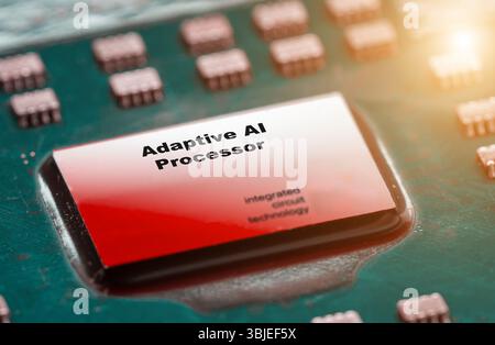 Adaptive AI Processor Processors that modify their architecture dynamically for different AI tasks. integrated circuits ICs Stock Photo