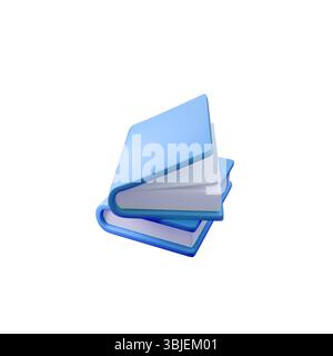 3d Vector illustration of an open blue book, perfect for educational content, e-learning platforms, and reading-related projects. Ideal for creative Stock Vector