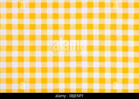 Yellow color gingham check pattern that can be used for background Stock Photo