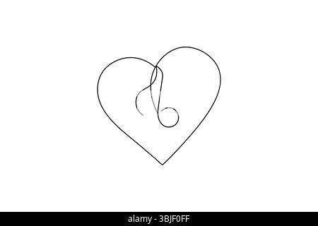 One line drawing music notes and microphone, minimalist vector illustration design Stock Vector