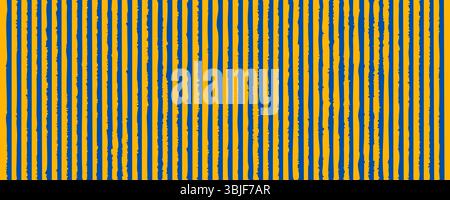 Stylized pattern featuring alternating blue and yellow jagged stripes. Perfect for backgrounds, branding, digital artwork and creative projects. Vecto Stock Vector