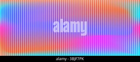 Modern abstract background with vertical lines, soft gradient in pink, purple and orange tones. Smooth and flowing aesthetic, fractal glass gradient b Stock Vector