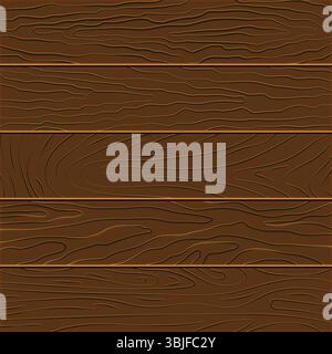 Wood texture background. Five wooden boards in flat design. Vector illustration Stock Vector