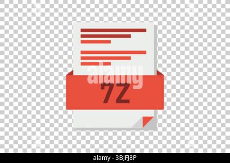 Vector illustration of 7Z document icon on transparent background symbolizing document format or type Stock Vector