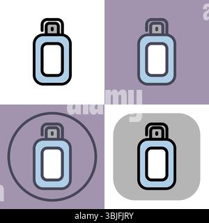 Gel spray icon symbol - Gel spray to avoid sun burns vector illustration. Stock Vector