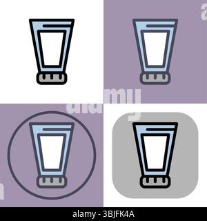 Tooth paste icon symbol - Tooth paste for human hygiene treatment and brush teeth vector illustration. Stock Vector