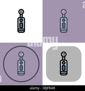 Electrical tooth brush icon symbol - Electrical tooth brush for human hygiene treatment and brush teeth vector illustration. Stock Vector