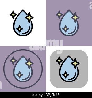 Clean water icon symbol - Clean water filtration or water which cleans something vector illustration. Stock Vector
