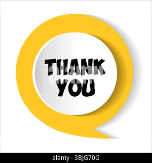 Thank You message in speech bubble Stock Vector