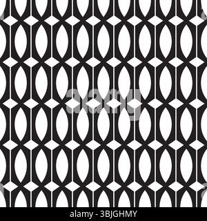 Seamless vintage abstract geometric decorative curve pattern Stock Vector