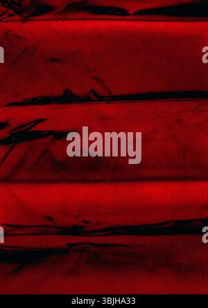 Noise glitch. Distortion texture. Red color gradient digital artifacts lines vibrant pattern abstract art dark black background. Stock Photo