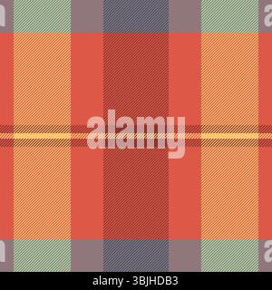 Warm plaid pattern with intersecting lines in muted earth tones. Versatile design for backgrounds, textiles, or autumnal themes. Cozy, classic, and ti Stock Vector