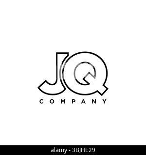 Trendy letter J and Q, JQ logo design template. Minimal monogram initial based logotype for company identity. Stock Vector