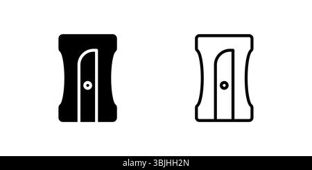 Pencil sharpener vector icon set for stationery and school graphics Stock Vector