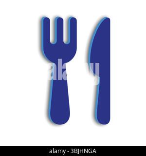 Fork and Knife Icon – Vector Illustration of Cutlery Symbol for Dining and Food Concepts Stock Vector