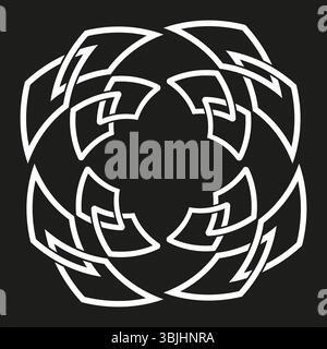 Abstract Celtic knot. Interlocking circular shape. Decorative spiritual symbol. Vector ornate emblem. Stock Vector
