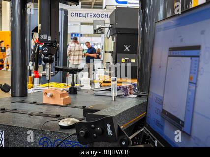 Ukraine, Kyiv - May, 27, 2025:Complex Precision Measurement and Manufacturing Equipment Setup in Modern Industrial Environment and Engineering Facilit Stock Photo