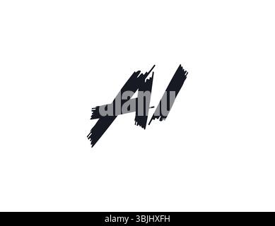 AI Logo Monogram Design For Tech, Chatbot, Virtual Assistant, Neural Network, SaaS, Smart Digital Tool. Perfect For Startup of Communication System Stock Vector