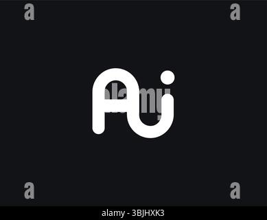 AI Logo Monogram Design For Tech, Chatbot, Virtual Assistant, Neural Network, SaaS, Smart Digital Tool. Perfect For Startup of Communication System Stock Vector