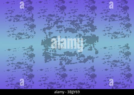 Radial gradient background in blue and lilac with faded paint stains. Illustration for projects. Texture. Space for text Stock Photo