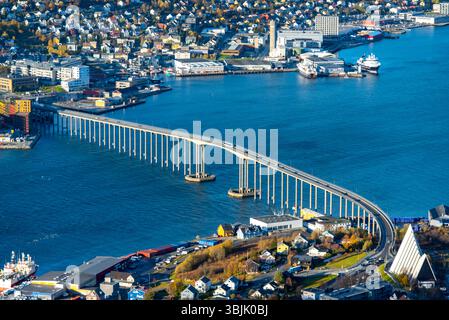 The Tromso Bridge - Norway Stock Photo