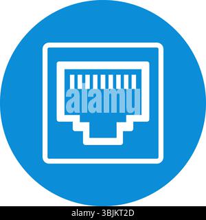 Computer port icon design template Stock Vector
