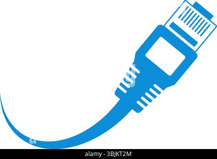 Computer port icon design template Stock Vector