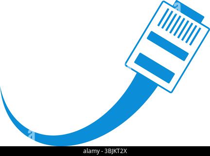 Computer port icon design template Stock Vector