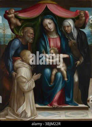 Sodoma - The Madonna and Child with Saints and a Donor 1525-35 Stock ...