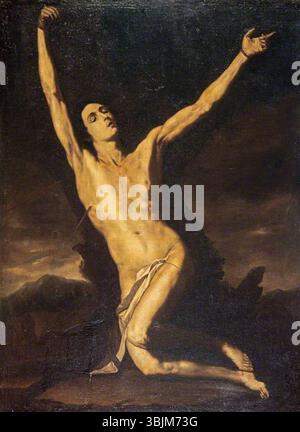 The Martyrdom of Saint Sebastian - painting by Jusepe Leonardo Stock ...