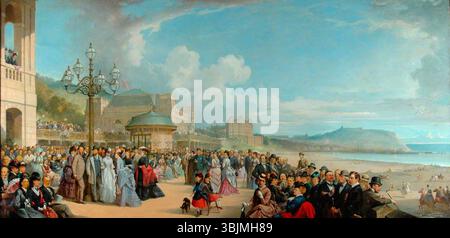 Barker, Thomas Jones; The Spa Promenade; Scarborough Collections; http://www.artuk.org/artworks/the-spa-promenade-9173 Stock Photo