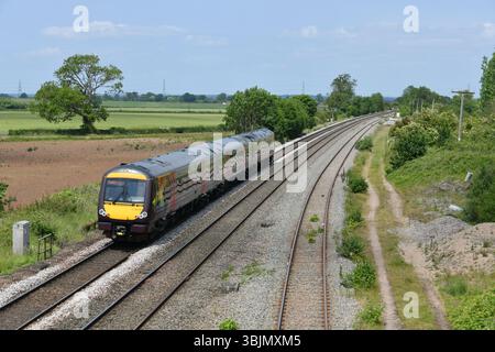Arriva CrossCountry Class 170 Turbostar 170618 working 1D61 the 1209 Birmingham New Street to Nottingham at Elford heading towards Burton on Trent Stock Photo