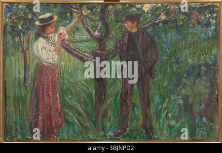 'Adam and Eve' (1909) by Edvard Munch represents the biblical story of ...