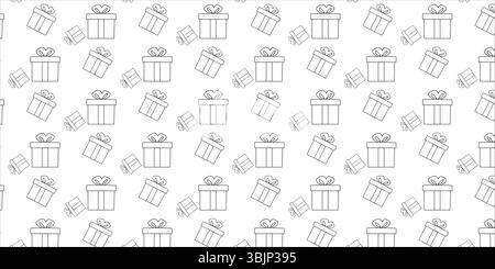 Gift Outline Pattern for Giving Event Stock Vector