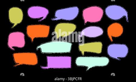 Empty text shapes.Liquid abstract speech bubbles. Hand drawn organic abstract frames. Stock Vector