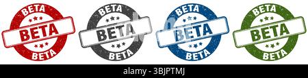 beta stamp. beta  stamp set on white background Stock Vector