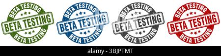 beta testing stamp. beta testing  stamp set on white background Stock Vector