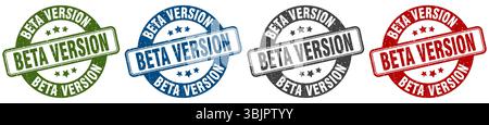beta version stamp. beta version  stamp set on white background Stock Vector
