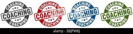 coaching stamp. coaching  stamp set on white background Stock Vector