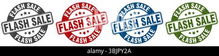 flash sale stamp. flash sale  stamp set on white background Stock Vector