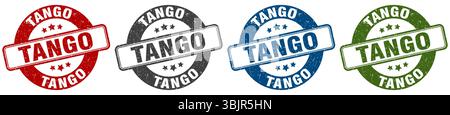 tango stamp. tango  stamp set on white background Stock Vector