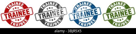 trainee stamp. trainee  stamp set on white background Stock Vector