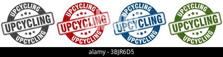 upcycling stamp. upcycling  stamp set on white background Stock Vector