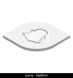 Snapchat instant messaging app icon. 3D isometric vector illustration. Stock Vector