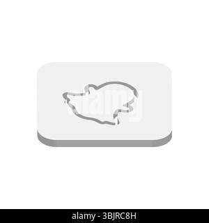 Snapchat instant messaging app icon. 3D isometric vector illustration. Stock Vector