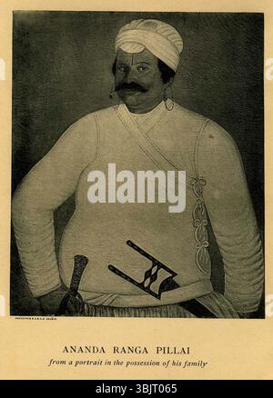 Ananda Ranga Pillai Stock Photo - Alamy